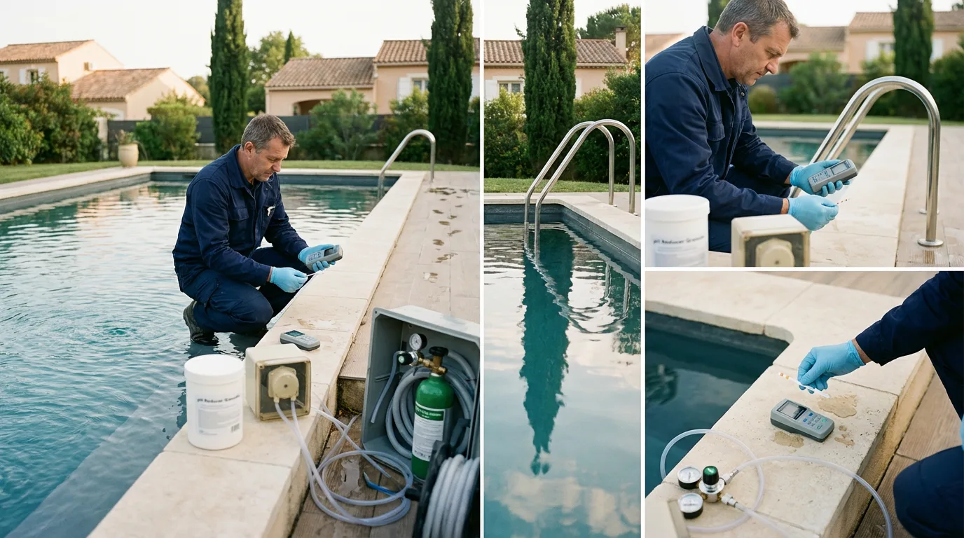 Schéma des valeurs de pH recommandées pour une piscine